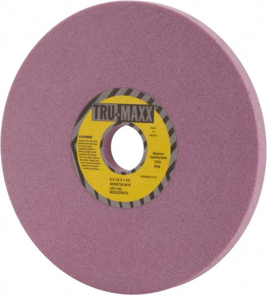 Tru-Maxx 66253255612 Surface Grinding Wheel 8" Dia, 1/2" Thick, 1-1/4" Hole, 60 Grit, K Hardness