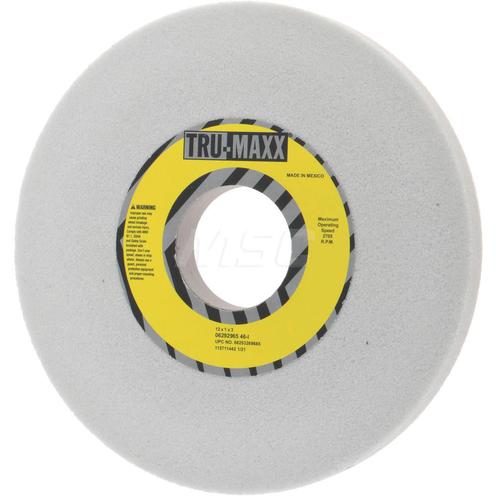 Tru-Maxx 66253269685 Surface Grinding Wheel 12" Dia, 1" Thick, 3" Hole, 46 Grit, I Hardness
