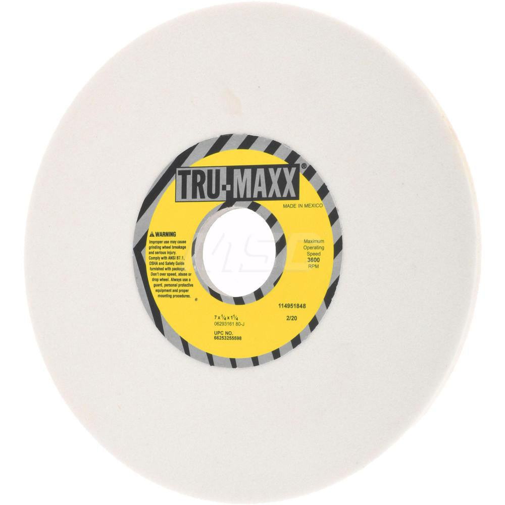 Tru-Maxx 66253255598 Surface Grinding Wheel 7" Dia, 1/4" Thick, 1-1/4" Hole, 80 Grit, J Hardness