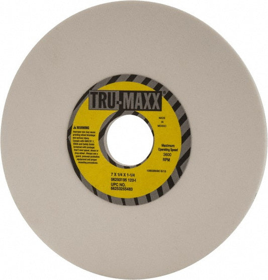 Tru-Maxx 66253255483 Surface Grinding Wheel 7" Dia, 1/4" Thick, 1-1/4" Hole, 120 Grit, I Hardness