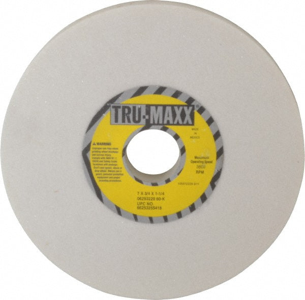 Tru-Maxx 66253255418 Surface Grinding Wheel 7" Dia, 3/4" Thick, 1-1/4" Hole, 60 Grit, K Hardness