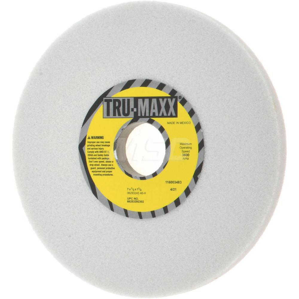 Tru-Maxx 66253292302 Surface Grinding Wheel 7" Dia, 1/2" Thick, 1-1/4" Hole, 46 Grit, H Hardness