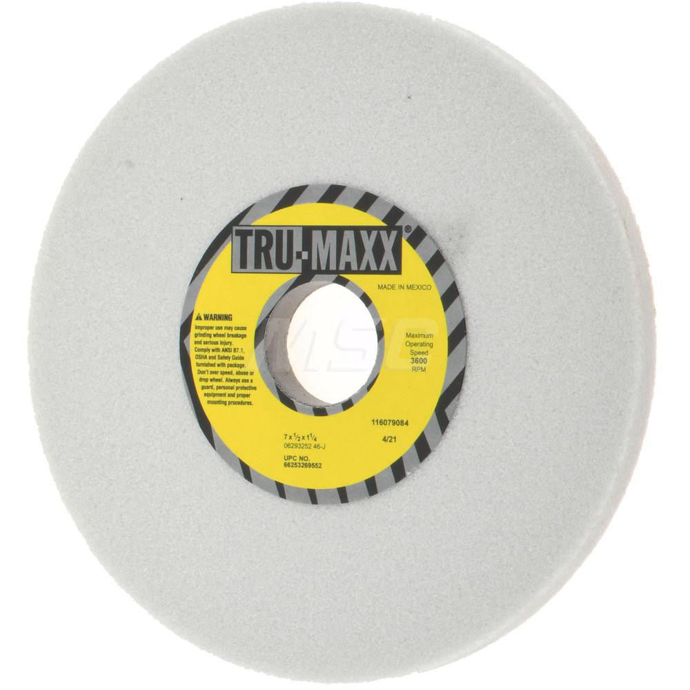 Tru-Maxx 66253269552 Surface Grinding Wheel 7" Dia, 1/2" Thick, 1-1/4" Hole, 46 Grit, J Hardness