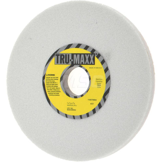 Tru-Maxx 66253269552 Surface Grinding Wheel 7" Dia, 1/2" Thick, 1-1/4" Hole, 46 Grit, J Hardness