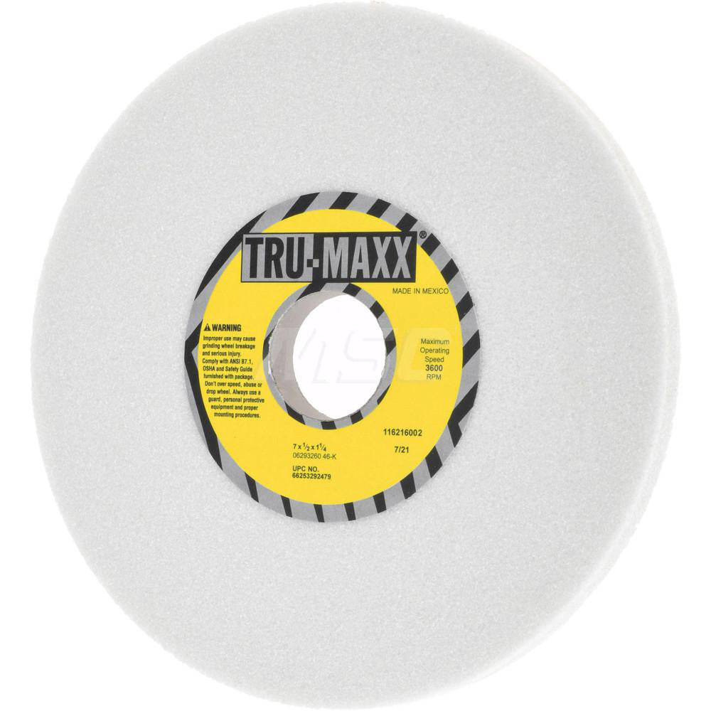 Tru-Maxx 66253292479 Surface Grinding Wheel 7" Dia, 1/2" Thick, 1-1/4" Hole, 46 Grit, K Hardness