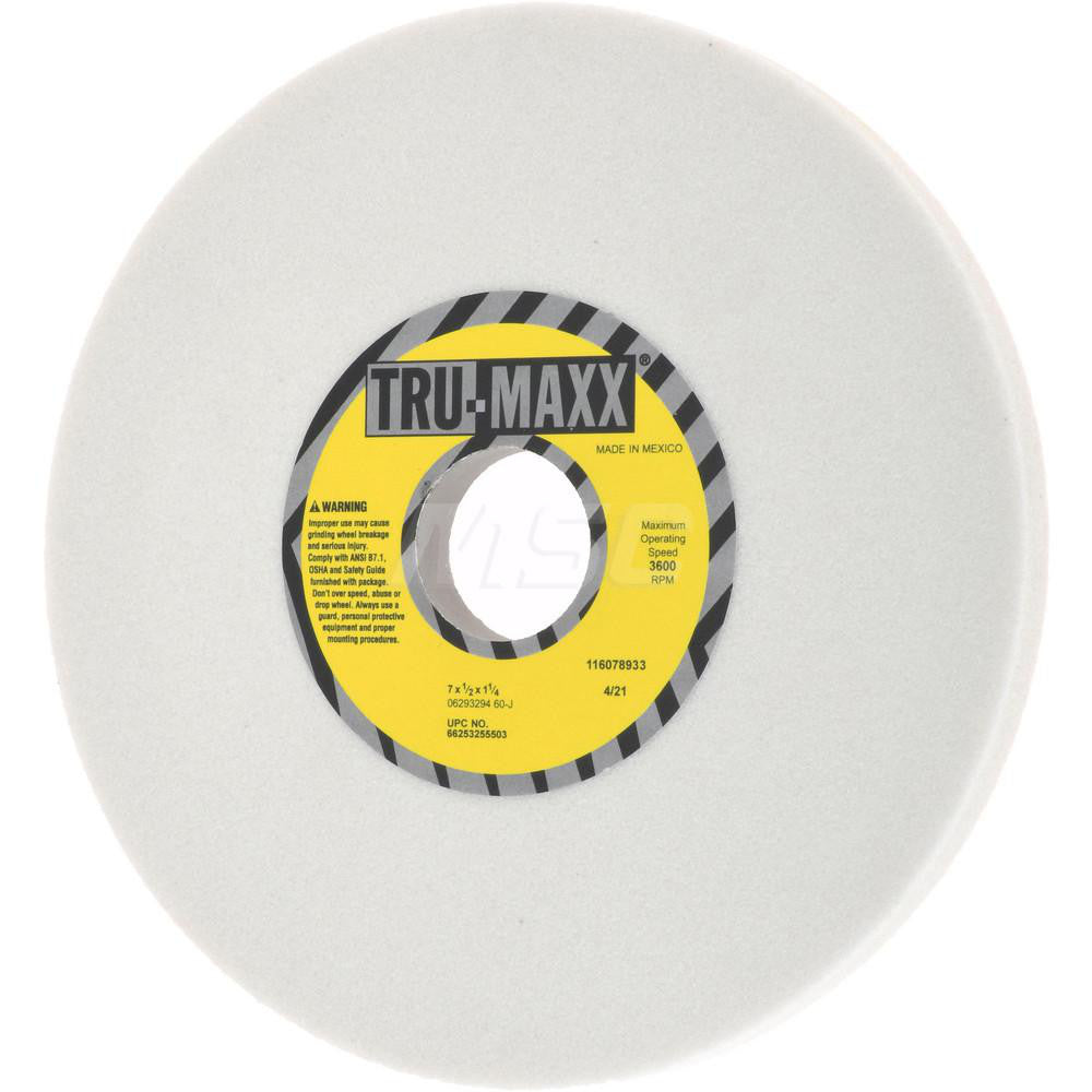 Tru-Maxx 66253255503 Surface Grinding Wheel 7" Dia, 1/2" Thick, 1-1/4" Hole, 60 Grit, J Hardness
