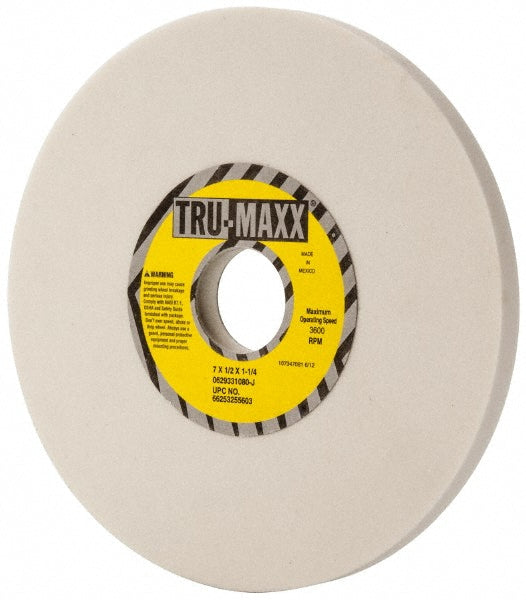 Tru-Maxx 66253255603 Surface Grinding Wheel 7" Dia, 1/2" Thick, 1-1/4" Hole, 80 Grit, J Hardness