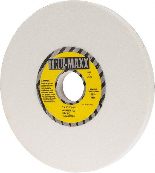 Tru-Maxx 66253255605 Surface Grinding Wheel 7" Dia, 1/2" Thick, 1-1/4" Hole, 100 Grit, I Hardness