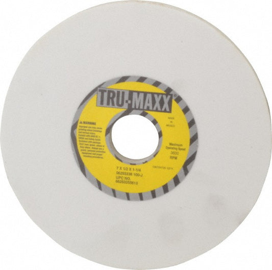 Tru-Maxx 66253255613 Surface Grinding Wheel 7" Dia, 1/2" Thick, 1-1/4" Hole, 100 Grit, J Hardness
