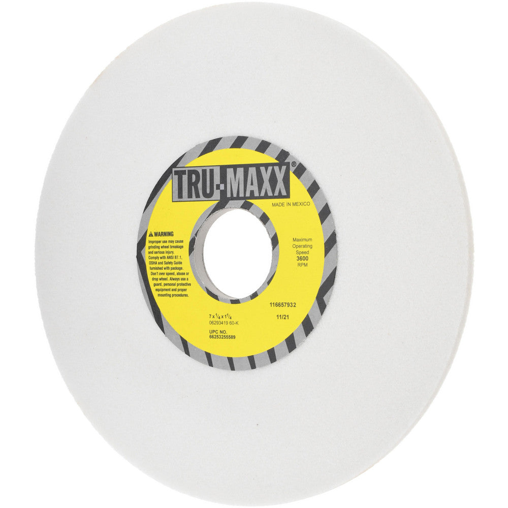 Tru-Maxx 66253255589 Surface Grinding Wheel 7" Dia, 1/4" Thick, 1-1/4" Hole, 60 Grit, K Hardness