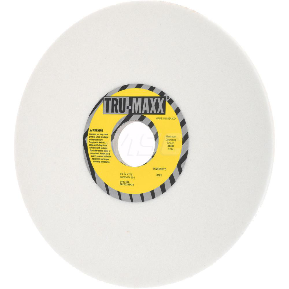 Tru-Maxx 66253255434 Surface Grinding Wheel 8" Dia, 1/4" Thick, 1-1/4" Hole, 60 Grit, I Hardness