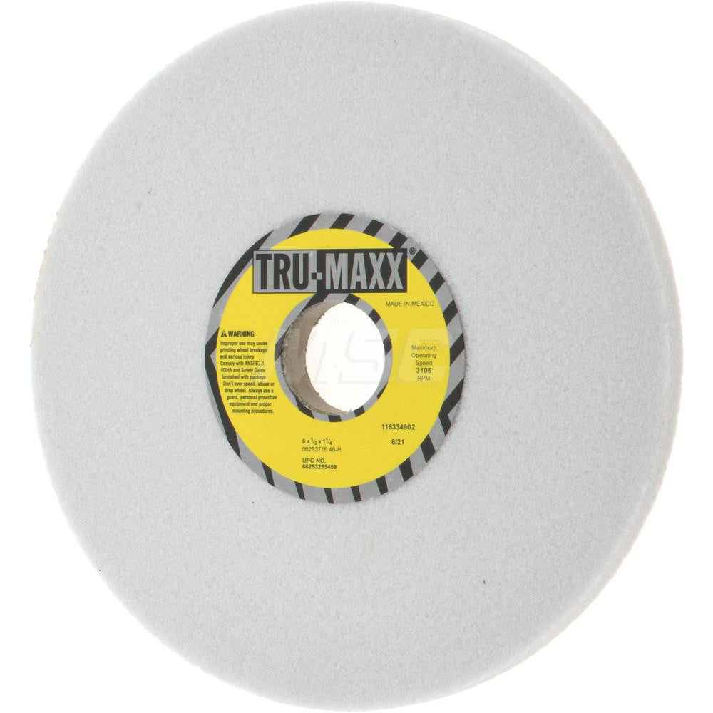 Tru-Maxx 66253255459 Surface Grinding Wheel 8" Dia, 1/2" Thick, 1-1/4" Hole, 46 Grit, H Hardness