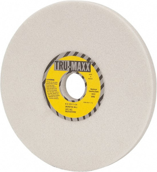 Tru-Maxx 66253255462 Surface Grinding Wheel 8" Dia, 1/2" Thick, 1-1/4" Hole, 46 Grit, J Hardness