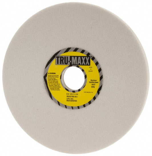 Tru-Maxx 66253255465 Surface Grinding Wheel 8" Dia, 1/2" Thick, 1-1/4" Hole, 60 Grit, I Hardness