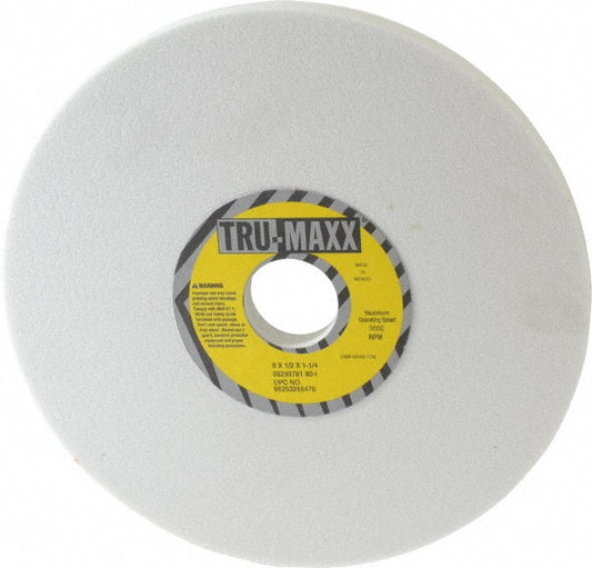 Tru-Maxx 66253255470 Surface Grinding Wheel 8" Dia, 1/2" Thick, 1-1/4" Hole, 80 Grit, I Hardness
