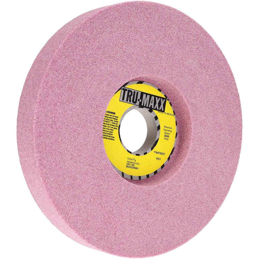 Tru-Maxx 66253255581 Surface Grinding Wheel 7" Dia, 1" Thick, 1-1/4" Hole, 60 Grit, I Hardness