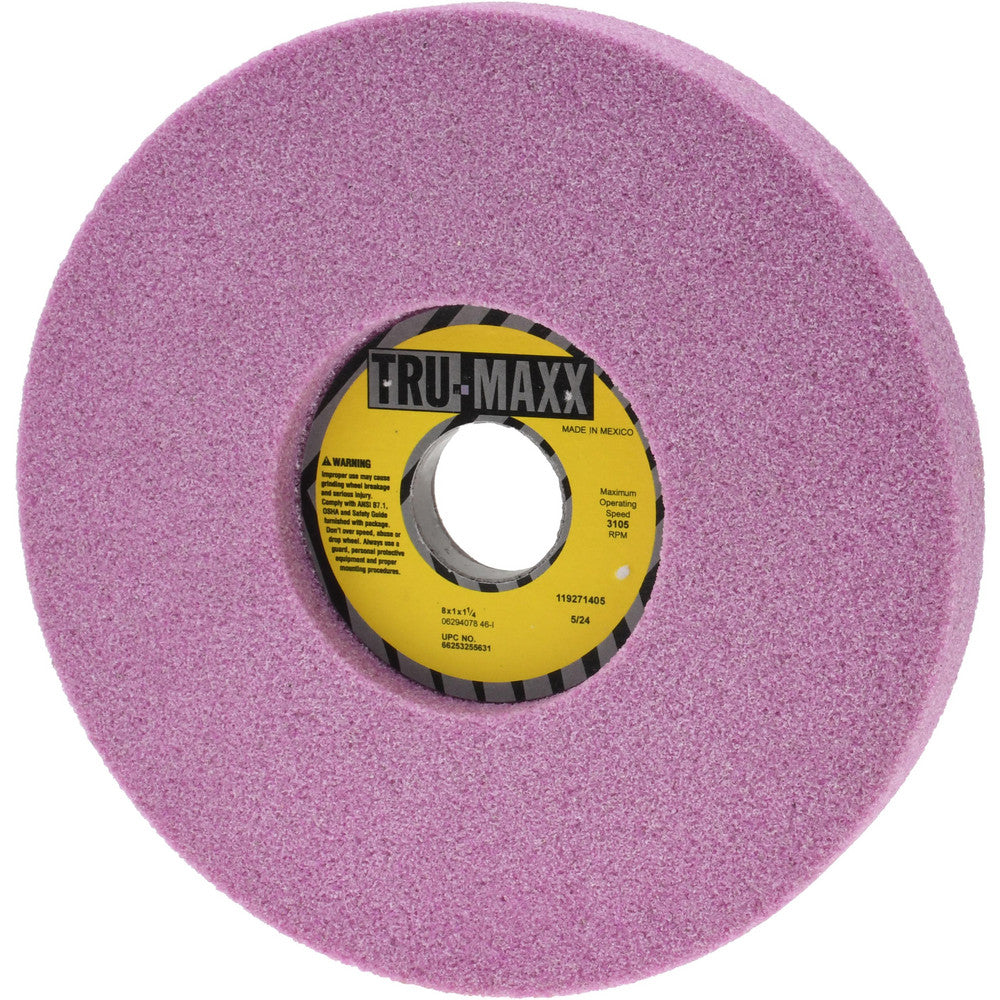 Tru-Maxx 66253255631 Surface Grinding Wheel 8" Dia, 1" Thick, 1-1/4" Hole, 46 Grit, I Hardness