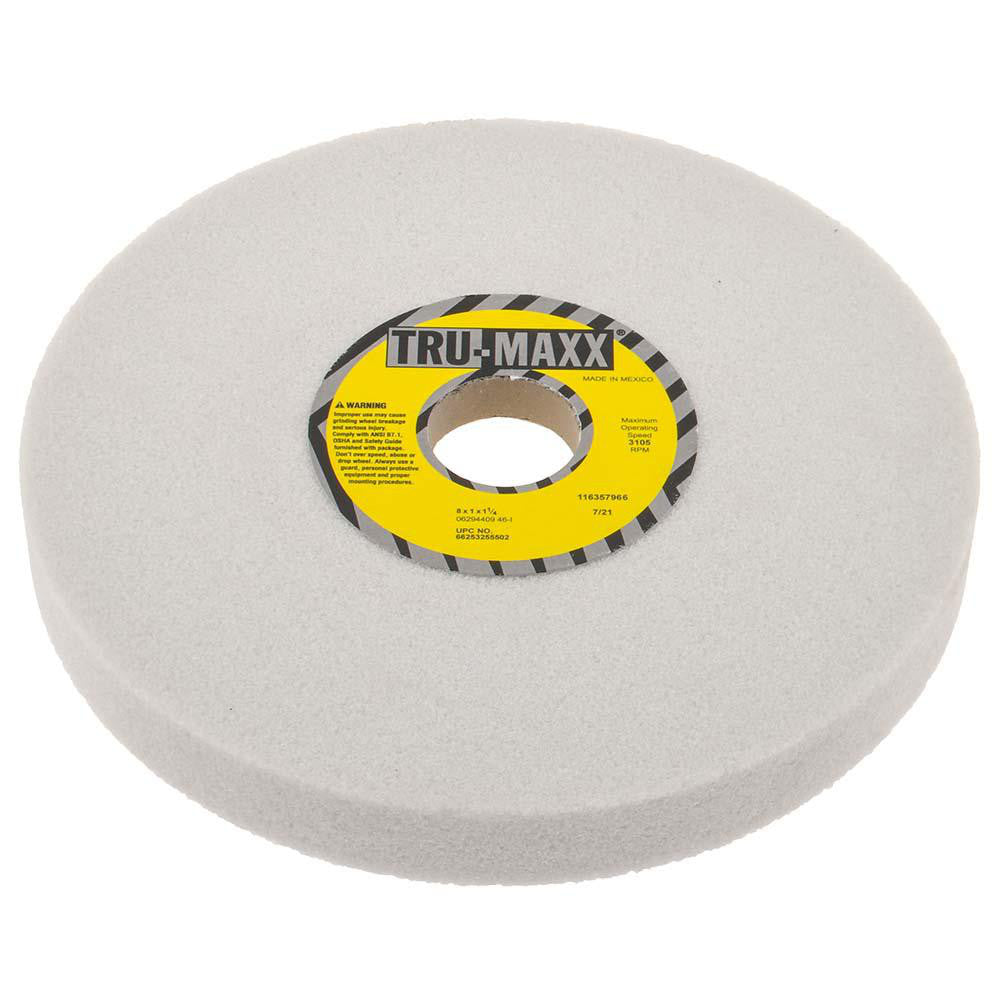 Tru-Maxx 66253255502 Surface Grinding Wheel 8" Dia, 1" Thick, 1-1/4" Hole, 46 Grit, I Hardness