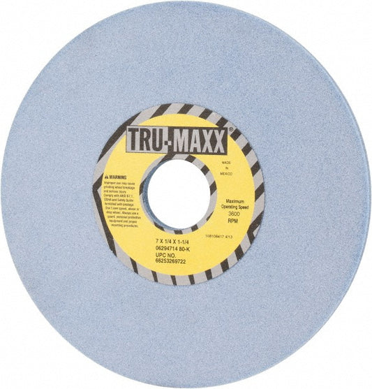 Tru-Maxx 66253269722 Surface Grinding Wheel 7" Dia, 1/4" Thick, 1-1/4" Hole, 80 Grit, K Hardness