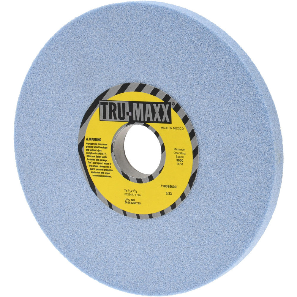 Tru-Maxx 66253269725 Surface Grinding Wheel 7" Dia, 1/2" Thick, 1-1/4" Hole, 60 Grit, I Hardness
