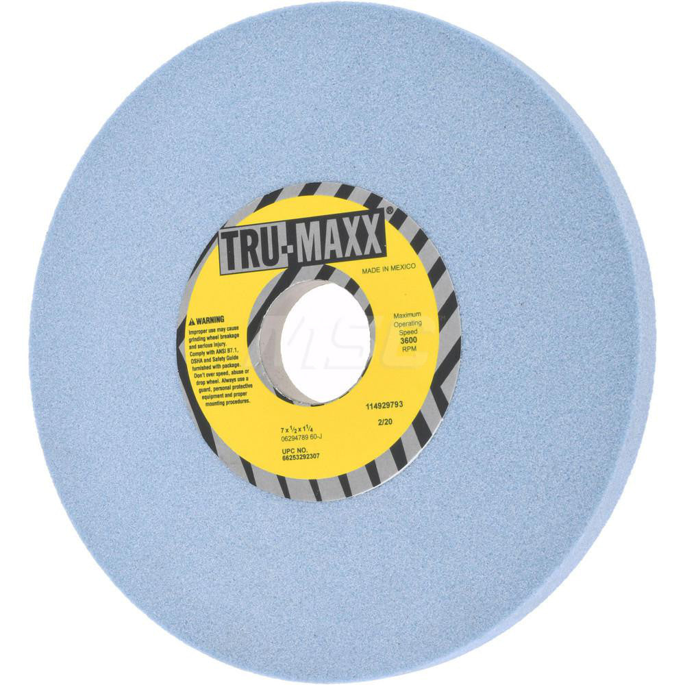 Tru-Maxx 66253292307 Surface Grinding Wheel 7" Dia, 1/2" Thick, 1-1/4" Hole, 60 Grit, J Hardness