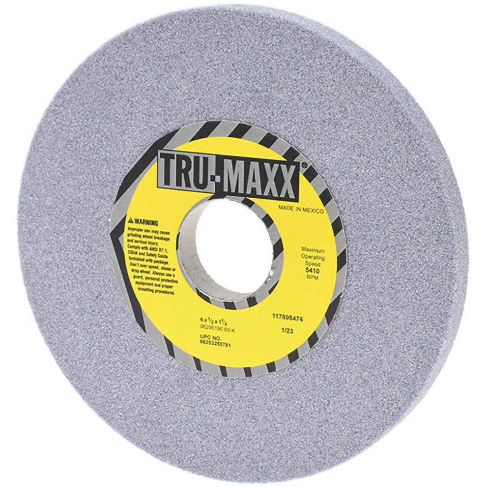 Tru-Maxx 66253255781 Surface Grinding Wheel 6" Dia, 1/2" Thick, 1-1/4" Hole, 60 Grit, K Hardness
