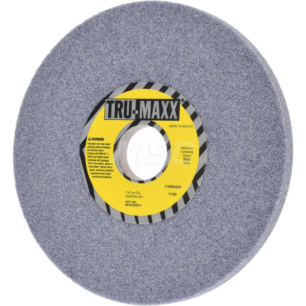 Tru-Maxx 66253255911 Surface Grinding Wheel 7" Dia, 1/2" Thick, 1-1/4" Hole, 46 Grit, I Hardness