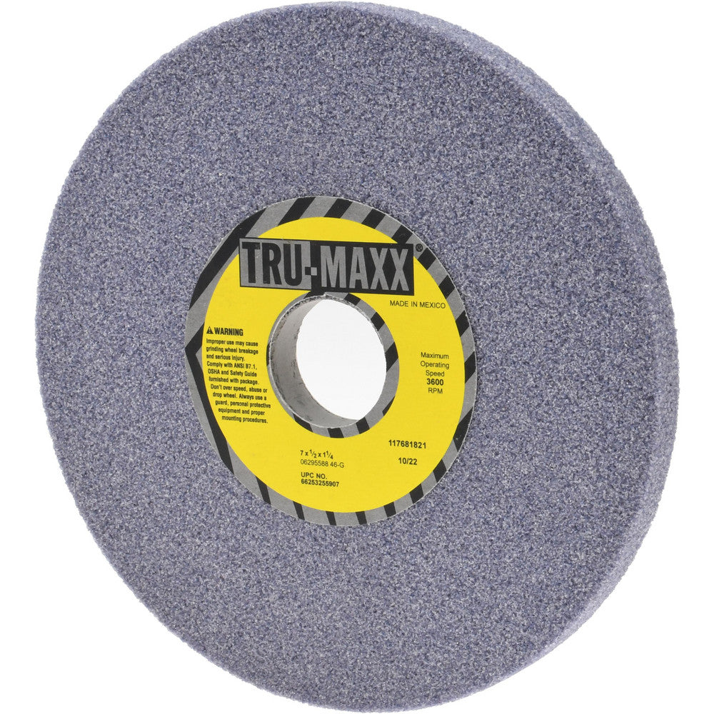 Tru-Maxx 66253255907 Surface Grinding Wheel 7" Dia, 1/2" Thick, 1-1/4" Hole, 46 Grit, G Hardness