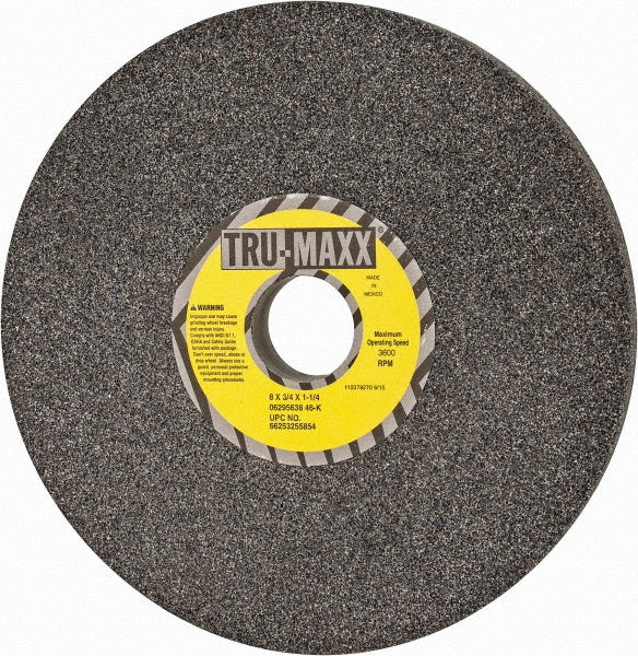 Tru-Maxx 66253255854 Surface Grinding Wheel 8" Dia, 3/4" Thick, 1-1/4" Hole, 46 Grit, K Hardness