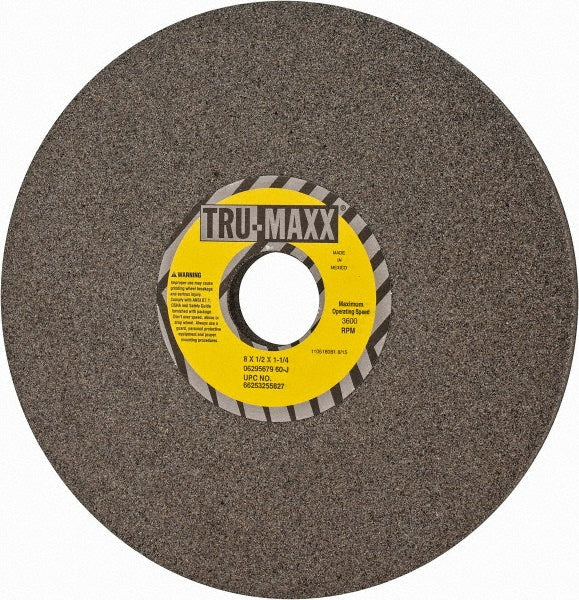 Tru-Maxx 66253255827 Surface Grinding Wheel 8" Dia, 1/2" Thick, 1-1/4" Hole, 60 Grit, J Hardness