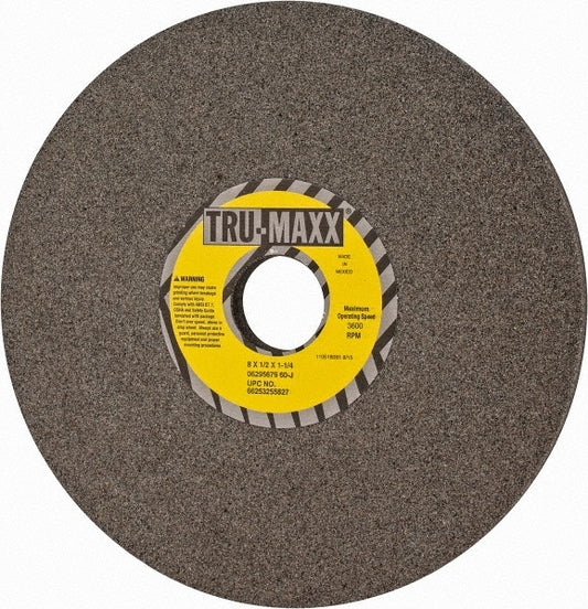 Tru-Maxx 66253255827 Surface Grinding Wheel 8" Dia, 1/2" Thick, 1-1/4" Hole, 60 Grit, J Hardness
