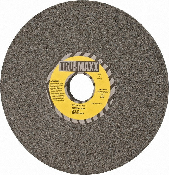 Tru-Maxx 66253255829 Surface Grinding Wheel 8" Dia, 1/2" Thick, 1-1/4" Hole, 60 Grit, K Hardness