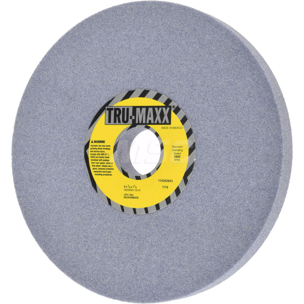 Tru-Maxx 66243496839 Surface Grinding Wheel 8" Dia, 3/4" Thick, 1-1/4" Hole, 60 Grit, K Hardness