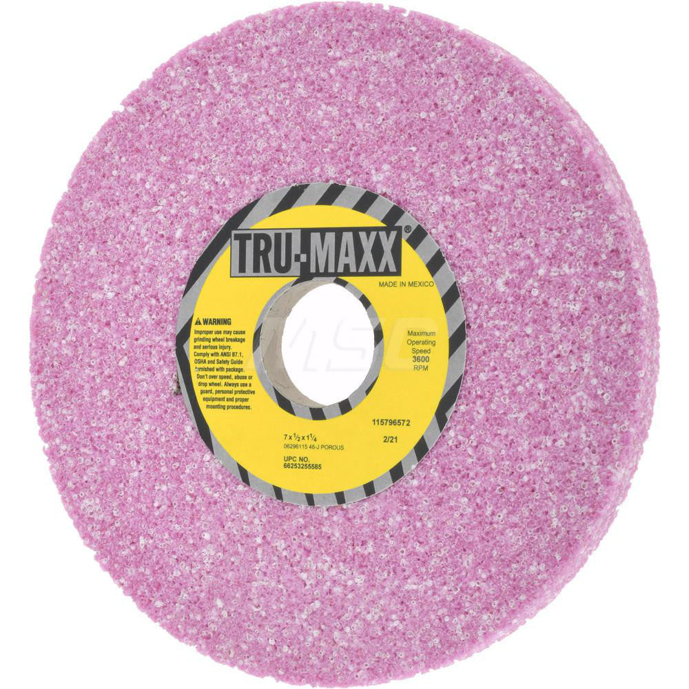 Tru-Maxx 66253255585 Surface Grinding Wheel 7" Dia, 1/2" Thick, 1-1/4" Hole, 46 Grit, J Hardness