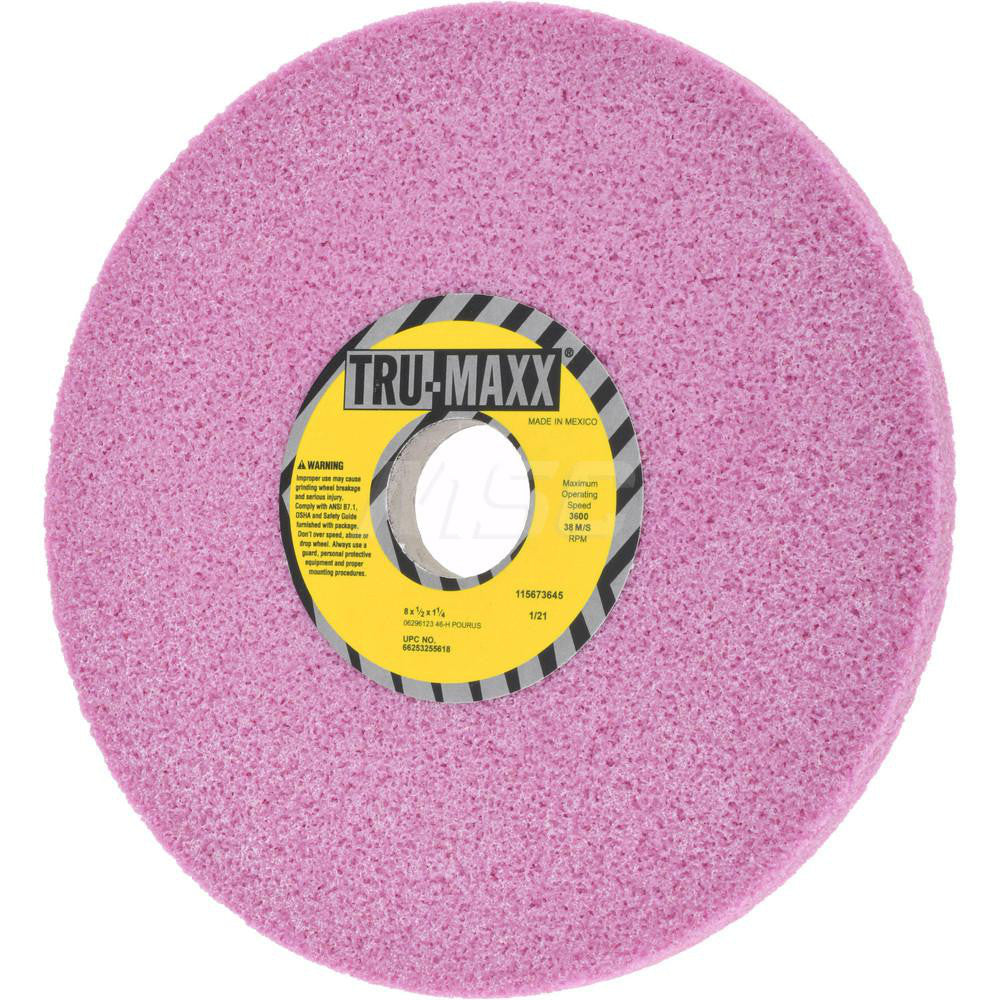 Tru-Maxx 66253255618 Surface Grinding Wheel 8" Dia, 1/2" Thick, 1-1/4" Hole, 46 Grit, H Hardness