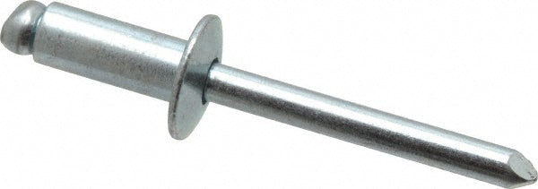 RivetKing SBS86/P100 Open End Blind Rivet Size 86, Dome Head, Steel Body, Steel Mandrel
