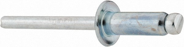 RivetKing SBS88/P100 Open End Blind Rivet Size 88, Dome Head, Steel Body, Steel Mandrel