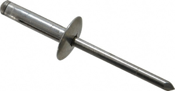 RivetKing ABL0625LF/P100 Tri Folding Blind Rivet Size 625, Large Flange Head, Aluminum Body, Aluminum Mandrel