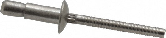 RivetKing FBF64/STR/P100 Structural with Locking Stem Blind Rivet Size 64, Dome Head, Stainless Steel Body, Stainless Steel Mandrel