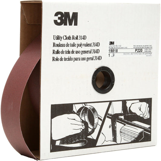 3M 7000118538 2" x 50 Yd 220 Grit Aluminum Oxide Shop Roll