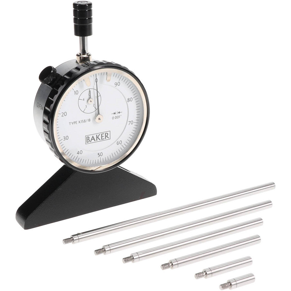 Value Collection K158/1B 0 to 10 Inch Range, Steel, White Dial Depth Gage
