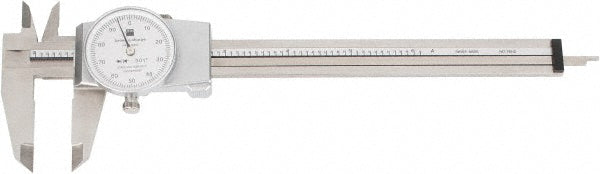 TESA Brown & Sharpe 599-579-4 Dial Caliper 6", 0.001000" Graduation, 0.1" per Revolution, Stainless Steel Jaws