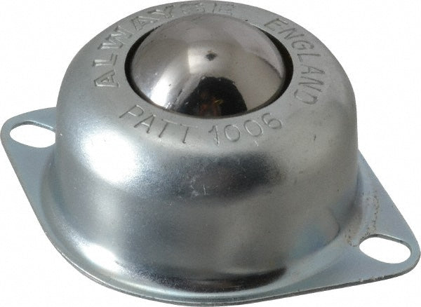 SKF BT 1006-13 Ball Transfer 25 mm Ball Dia, Carbon Steel, Oval Base