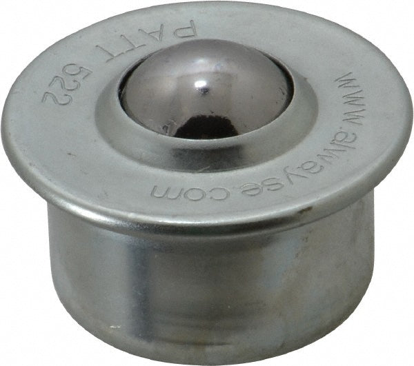 SKF BT 522-0-13 Ball Transfer 22 mm Ball Dia, Carbon Steel, Round Base