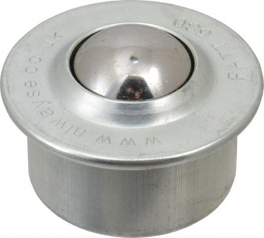 SKF M/5903791 Ball Transfer 30 mm Ball Dia, Carbon Steel, Round Base