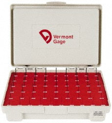 Vermont Gage 901200100 Class ZZ Plug Gage Set 0.006 to 0.06" Range, 55 Pc