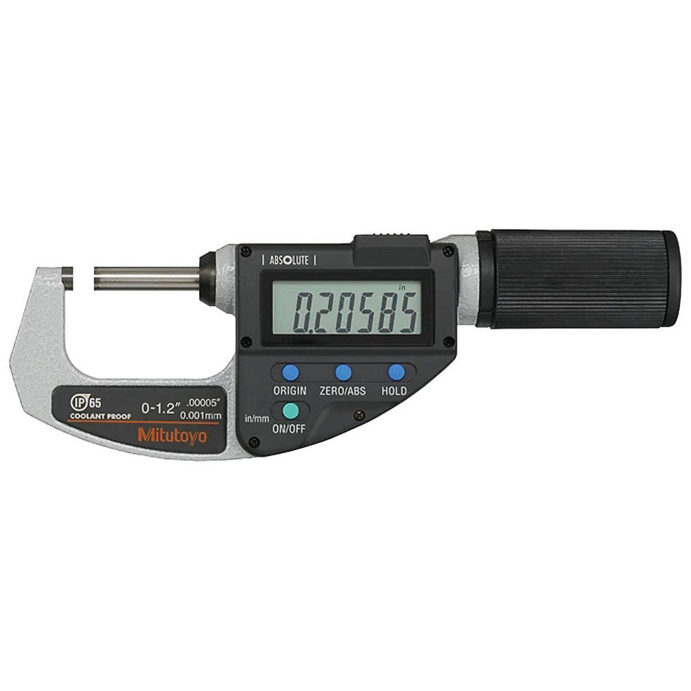 Mitutoyo 293-676-22 Electronic Outside Micrometer 1.2" Max, Solid Carbide Face, IP65