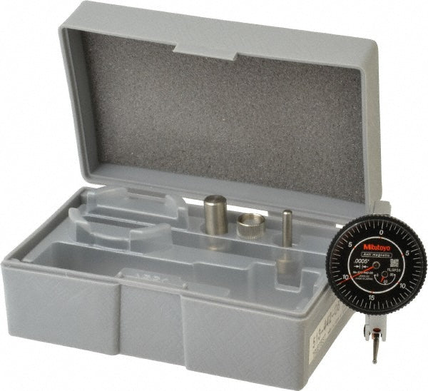 Mitutoyo 513-442-16A Horizontal Dial Test Indicator 0.0600" Max, 0-15-0 Dial Reading, 0.000500" Accuracy