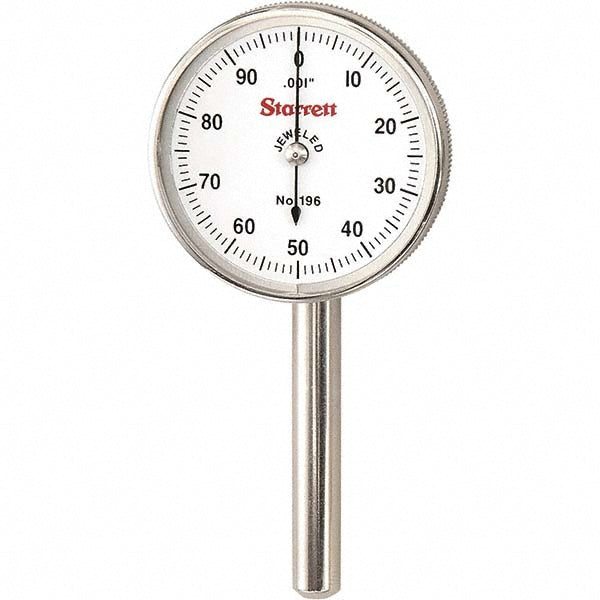 Starrett 66865 Dial Drop Indicator 0 to 0.2" Range, 0-100 Dial Reading, 0.001" Graduation, 1-7/16" Dial Dia