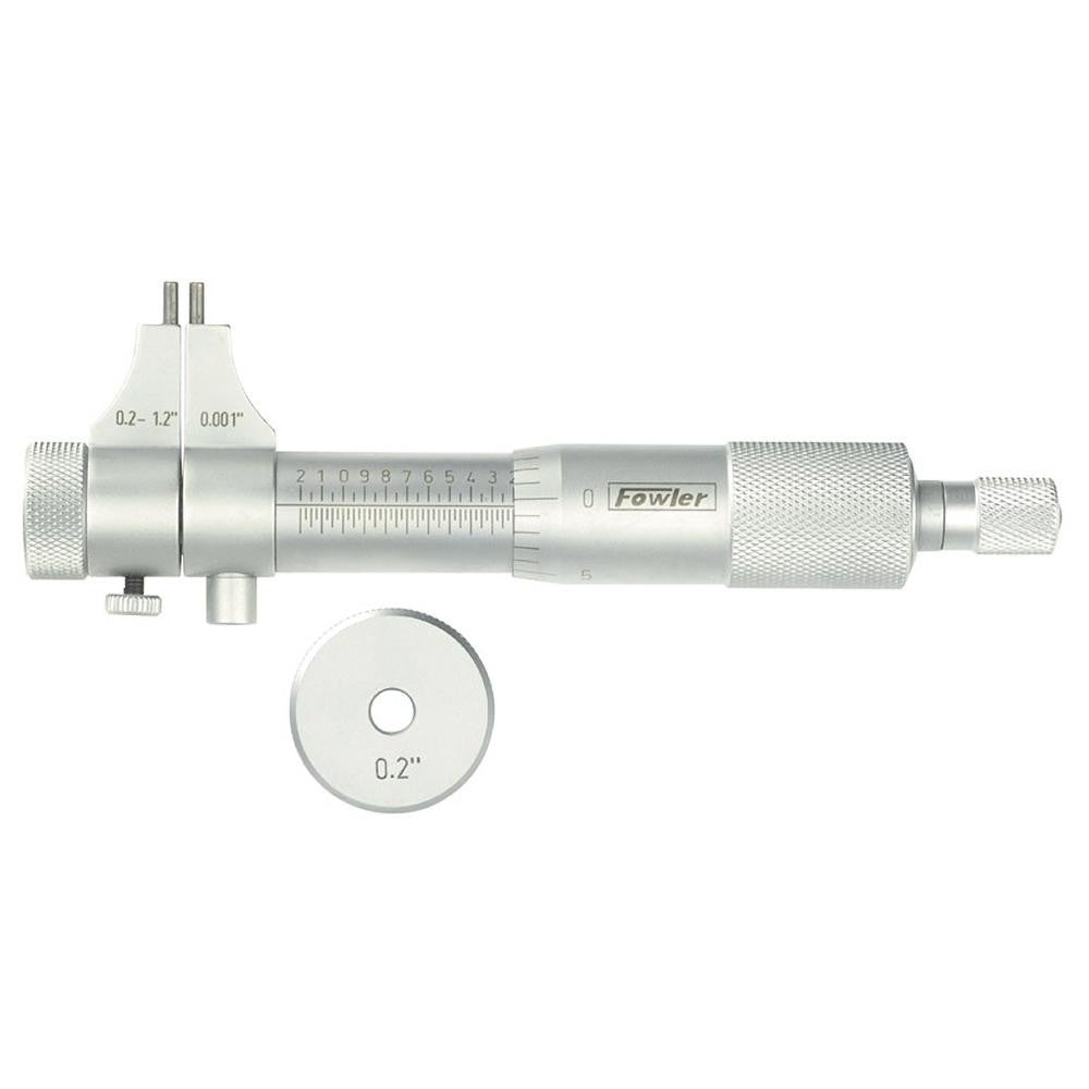 Fowler 52-275-001-1 Mechanical Inside Micrometer 0.2000 to 1.2000" Range